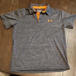 Under Armour Men's Polo Shirt in Gray and Orange